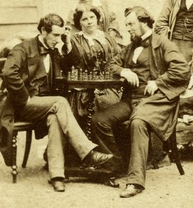 Échecs et cartes, vers 1850 - Unbekannt