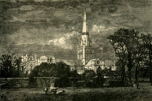 Cathédrale de Chichester, vue du sud, 1898