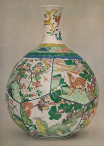 Bouteille en porcelaine chinoise en émail Famille Verte. Période de Kangxi, 1662-1722, 1928