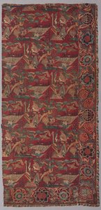 Couverture de lit ou tenture en chintz avec un motif inspiré du Japon, moitié droite, première moitié des années 1700 - Unbekannt
