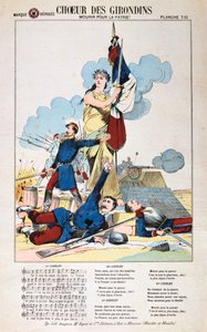 Chœur des Girondins, feuille de chanson, guerre franco-prussienne, 1870-1871 - Unbekannt