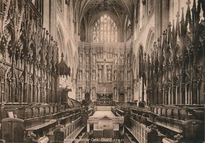 Chœur de la cathédrale de Winchester, Hampshire, début du 20e siècle