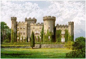Château de Cholmondeley, Cheshire, domicile du marquis de Cholmondeley, vers 1880