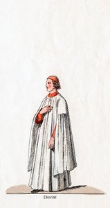 Choriste, costume pour la pièce de Shakespeare, Henry VIII, 19ème siècle - Unbekannt