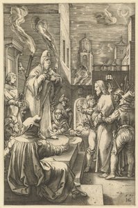 Le Christ devant Caïphe, de La Passion du Christ, vers 1598-1617 - Unbekannt