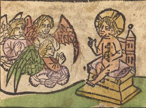 Enfant Jésus avec trois anges - Unbekannt