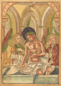 Christ dans le tombeau avec deux anges