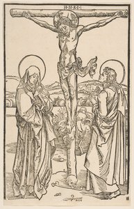 Christ en croix avec la Vierge et Saint Jean - Unbekannt