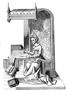 Christine de Pizan 1364-1430, écrivain médiéval, rhétoricienne et critique, 15e siècle, 1870