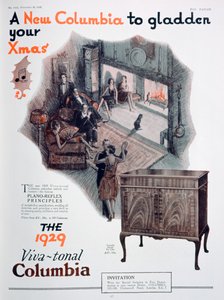 Publicité de Noël pour les gramophones Columbia, 1928 - Unbekannt
