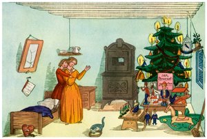 Scène de Noël du Roi Casse-Noisette par Heinrich Hoffmann, 1853 - Unbekannt