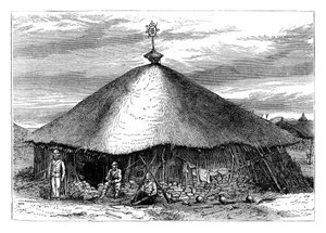 Église à Magdala, avec la tombe de Théodore, Éthiopie, vers 1868 fin 19e siècle - Unbekannt