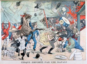 Chapiteau de cirque emporté par le vent, Saint-Étienne, France, 1903 - Unbekannt
