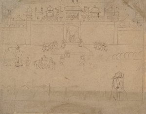 Paysage urbain, 19ème siècle - Unbekannt