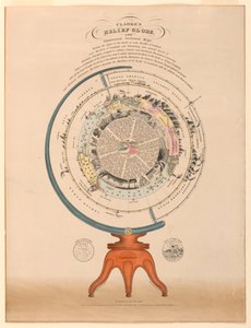 Globe en relief de Clarke, 1849
