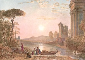 Paysage classique, vers 1900 - Unbekannt