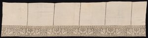 Tissu avec bordure de paons et végétation, XVIIe-XVIIIe siècle