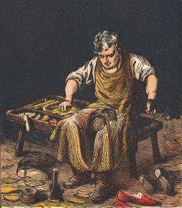 Cordonnier réparant des bottes, 1867