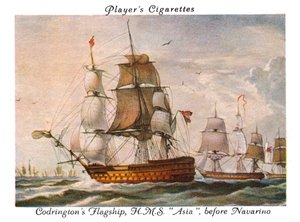 Navire amiral de Codrington, H.M.S. Asia, avant Navarin, 1936
