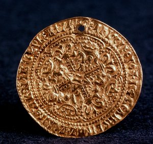 Pièce Korabelnik du Tsar Ivan III Avers : croix fleurie, 1471-1490 - Unbekannt