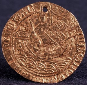 Pièce Korabelnik de Tsar Ivan III Revers : Souverain sur son navire, 1471-1490 - Unbekannt