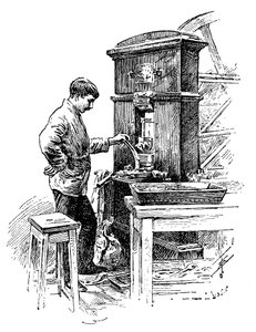 Presse à frapper à la Monnaie royale, Londres, 1891