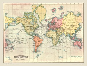 Carte commerciale du monde, 1902 - Unbekannt