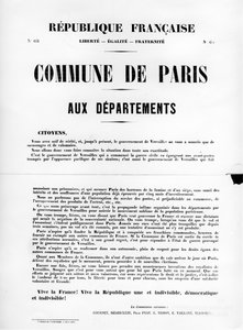 Commune de Paris, des affiches politiques françaises de la Commune de Paris, mai 1871