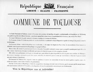 Commune de Toulouse, des affiches politiques françaises de la Commune de Paris