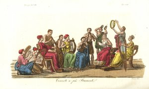 Concert avec de nombreux instruments, Grèce antique - Unbekannt