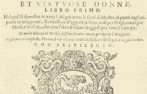 Corona delle Nobili et Virtuose Donne: Libro I-IV, 1601 - Unbekannt