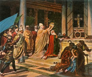 Couronnement de Charlemagne à Rome, jour de Noël, 800 après J.-C., 1936 - Unbekannt