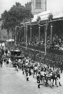 Procession du couronnement de George V et de la reine Mary, près de l