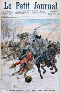 Cosaques combattant les Mandchous, Guerre russo-japonaise, 1904