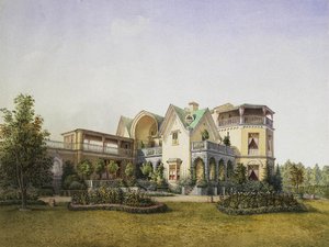 Palais Cottage dans le parc Alexandria à Peterhof, 1847