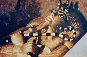Couvercle du cercueil de Toutankhamon, chambre funéraire, tombe de Toutankhamon, Thèbes, 18e dynastie - Unbekannt