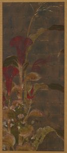 Coqs, maïs et gloires du matin, période Momoyama, 1568-1615 - Unbekannt