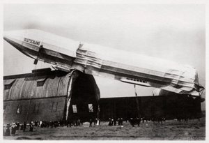 Zeppelin écrasé LZ 8 Deutschland II, Düsseldorf, Allemagne, 1911