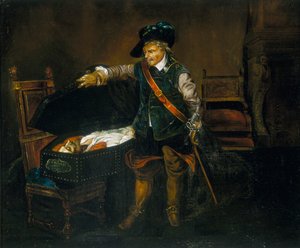 Cromwell regardant le corps de Charles Ier, après 1850 - Unbekannt
