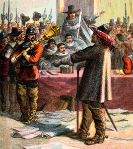 Cromwell dissout le Parlement, 17ème siècle, vers 1850 - Unbekannt