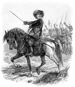 Cromwell à la bataille de Marston Moor, 2 juillet 1644, XIXe siècle - Unbekannt