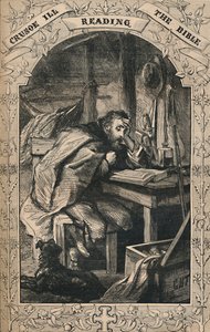 Crusoe Ill lisant la Bible, vers 1870