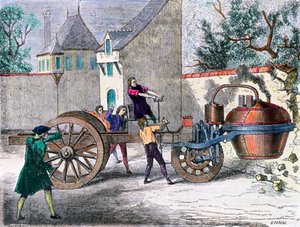 Le chariot à vapeur de Cugnot, 19e siècle - Unbekannt
