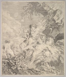 Cupidons se chatouillant, 18ème siècle - Unbekannt