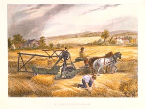 Machine à moissonner de Cyrus McCormick de 1831 brevetée en 1834, vers 1851