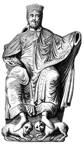 Dagobert Ier 603-689, roi mérovingien, c16e siècle 1849