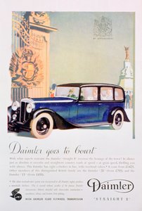 Publicité pour la voiture Daimler Straight 8, 1935 - Unbekannt