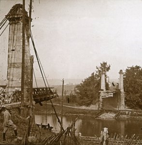 Pont endommagé, Dormans, nord de la France, vers 1914-1918 - Unbekannt