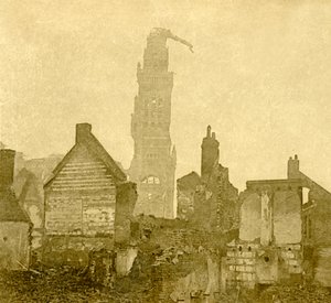 Flèche endommagée de Notre-Dame de Brebières, Albert, nord de la France, vers 1915-1918 - Unbekannt