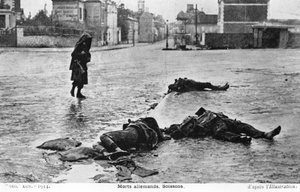 Soldats allemands morts, Soissons, France, 1914 - Unbekannt